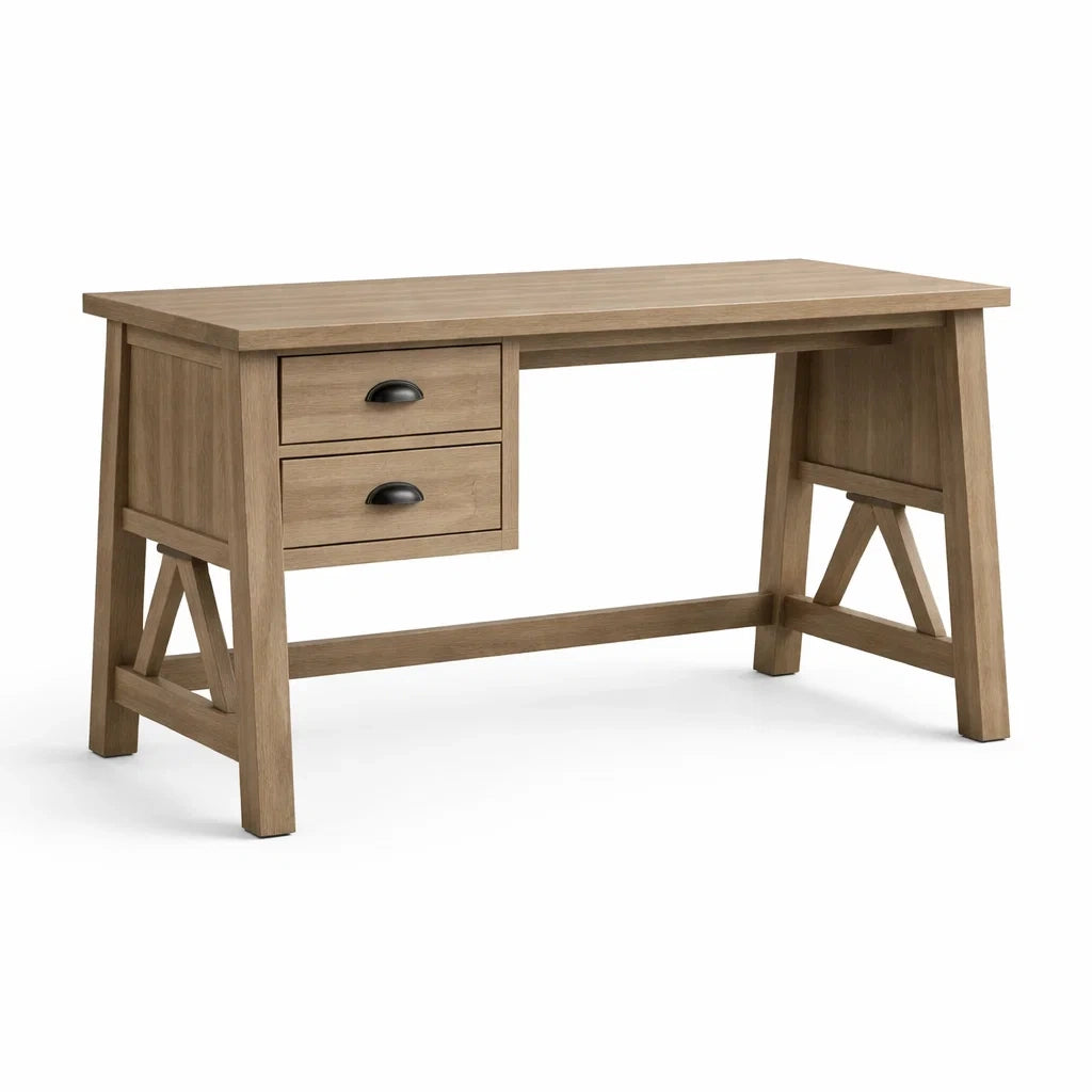 Holzschreibtisch mit 2 Schubladen
