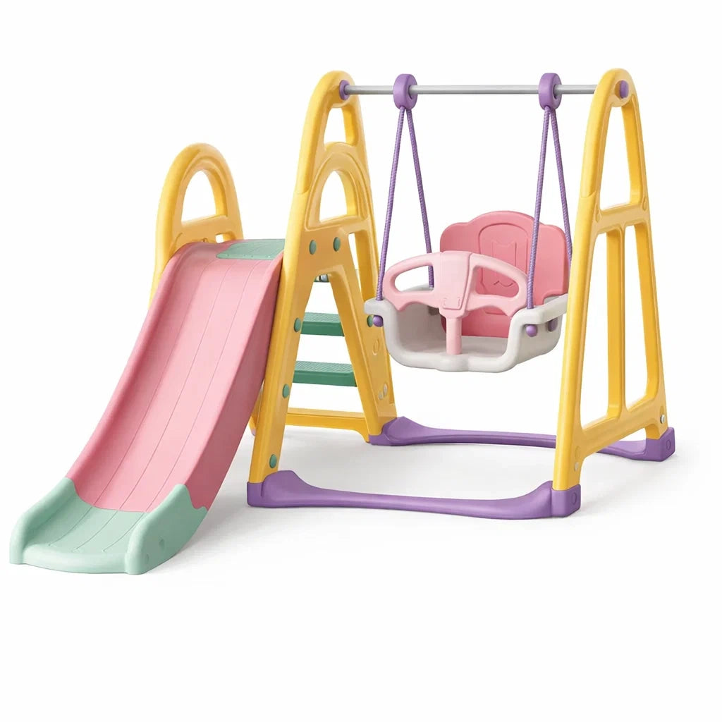 Kinderrutsche und Schaukel Set Kunststoff Mehrfarbig 180x150x120cm