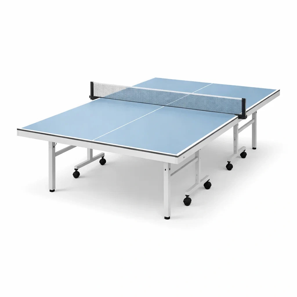 Klappbare Tischtennisplatte aus MDF und Metall Blau