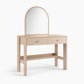 Frisiertisch MDF-Holz Beige mit Spiegel und Schubladen