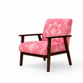 Sessel mit Holzrahmen und Baumwollpolsterung Rosa