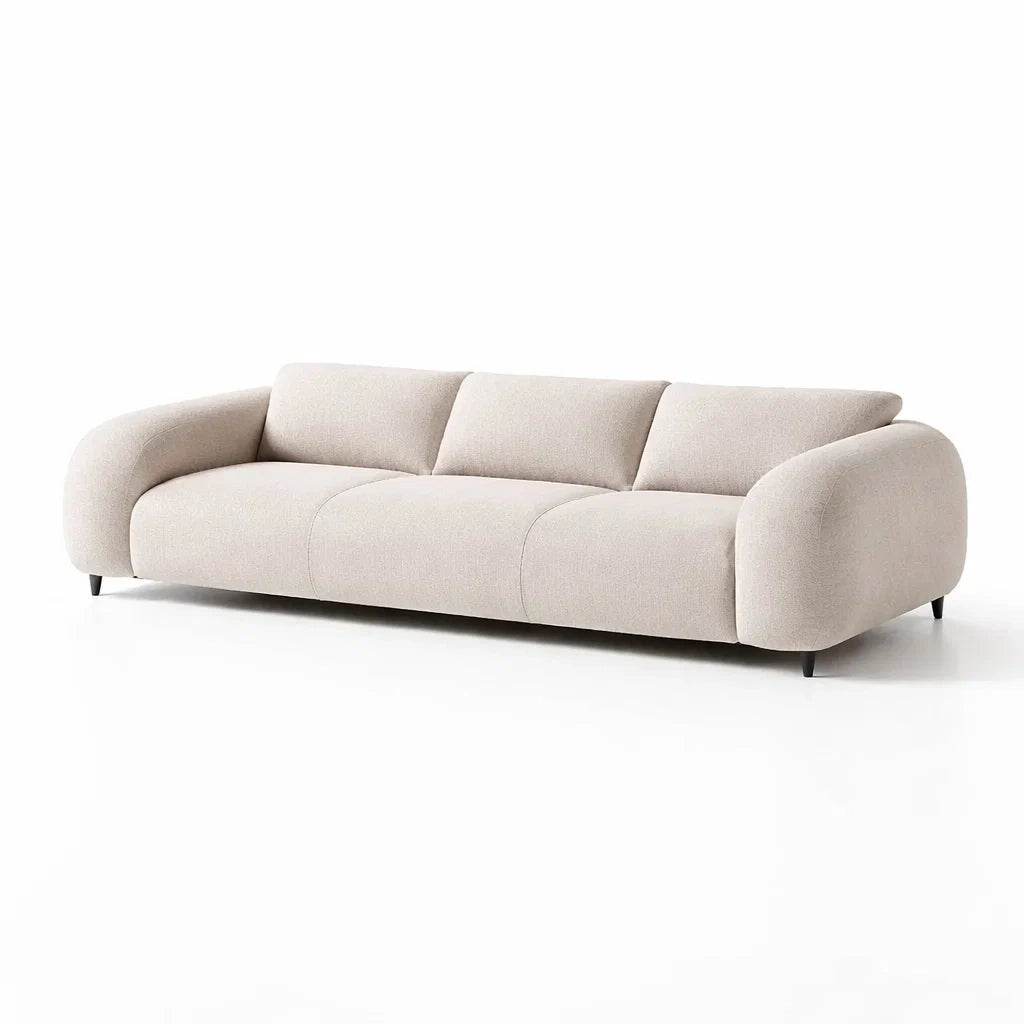 3-Sitzer Sofa Beige Stoff