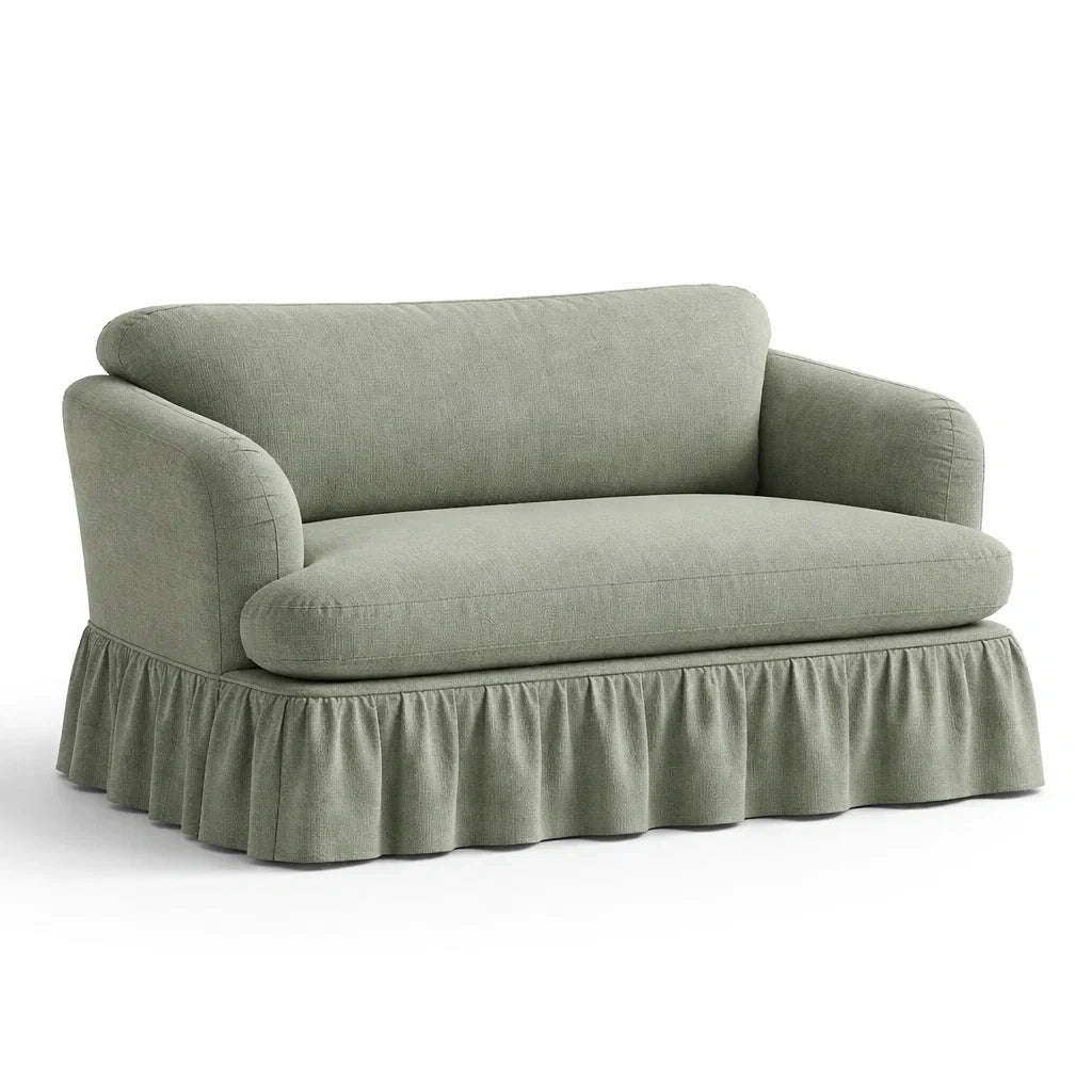 Zweisitzer-Sofa Baumwolle Grün 160cm