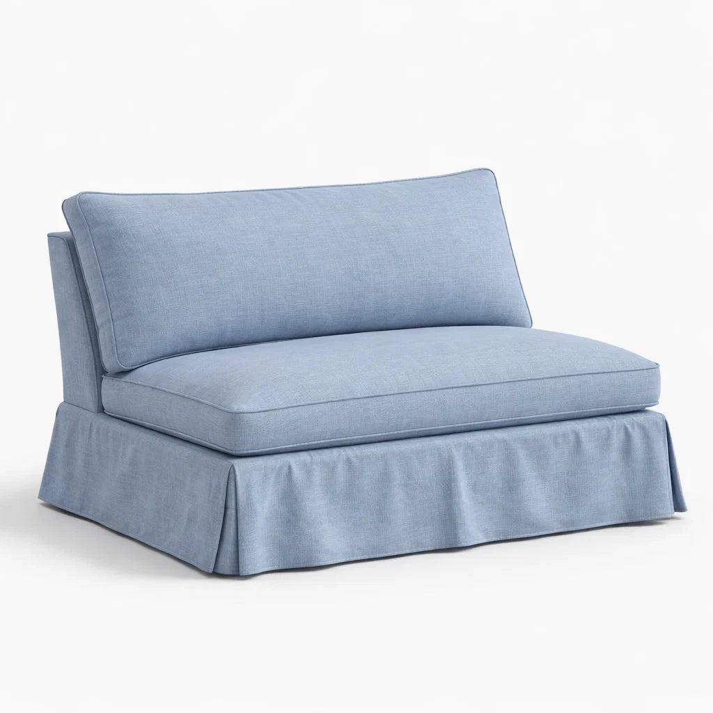 2-Sitzer Sofa Polyester Hellblau 130 x 85 x 90 cm